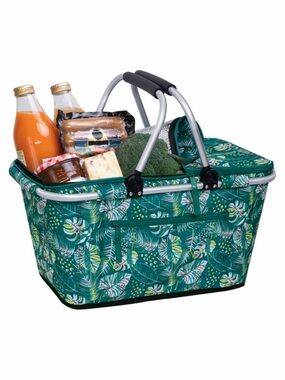 LIVE IN STYLE Foldable Basket Cooler, Green Floral